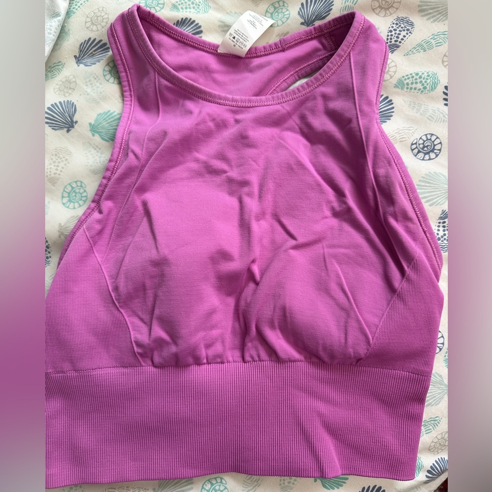 Lululemon Pink High Neck Sports Bra